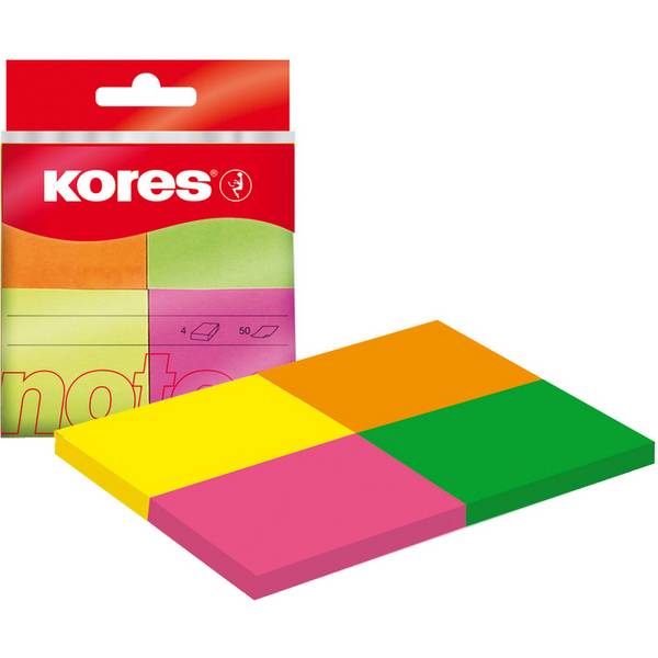 Kores Haftnotizen "Multicolour", 40 x 50 mm, Neonfarben