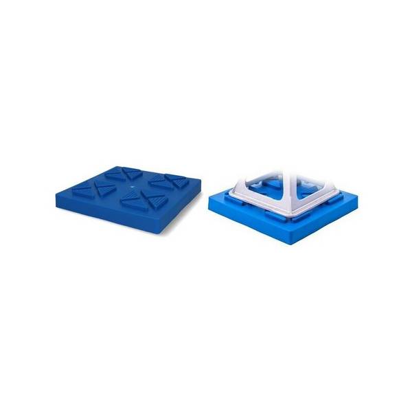 cartrend Caravan-Basisplatten für Stützböcke, blau, 4er Set