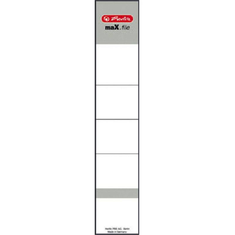 herlitz Rückenschilder maX.file, selbstklebend, für Rückenbreite 50 mm, kurz, we-0