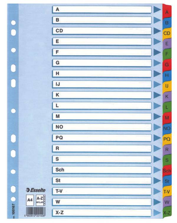 Kartonregister A-Z - Esselte