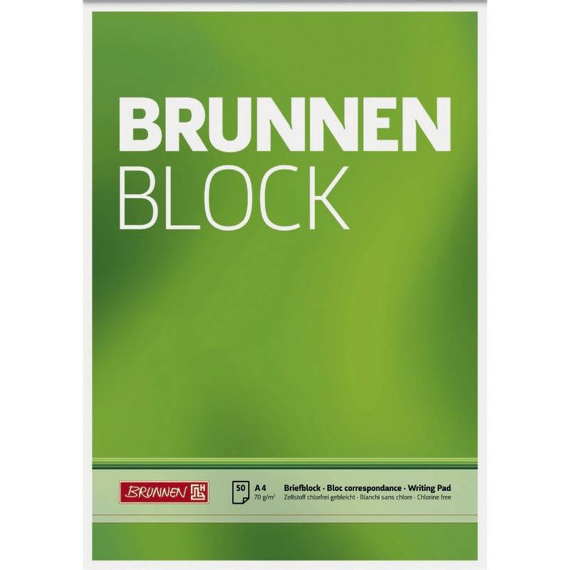 Brunnen 1052726 - Monochromatisch - Grün - A4 - 50 Blätter - 70 g/m² - Softcover-0