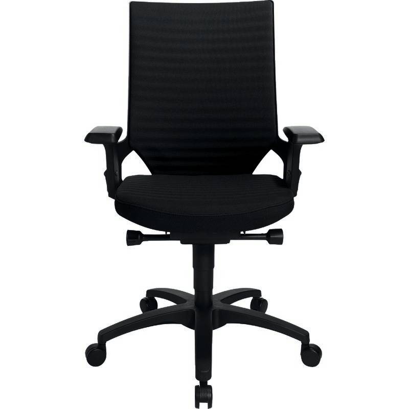 Topstar Bürodrehstühle Autosyncron 2, mit schwarzem Kunststoff, Fußkreuz schwarz, schwarz-0