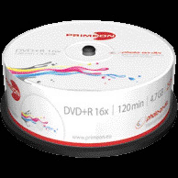PRIMEON Bedruckbare DVD+R, 4,7 GB, 25er Spindel