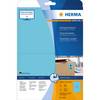 HERMA Farbige Etiketten DIN A4, 199,6 x 143,5 mm, ablösbar, Papier matt, 40 St., blau