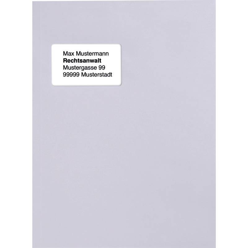 Faltentasche DIN C4, 20 mm Falte, haftklebend, weiß, mit Fenster, Pack: 250 Stüc-0