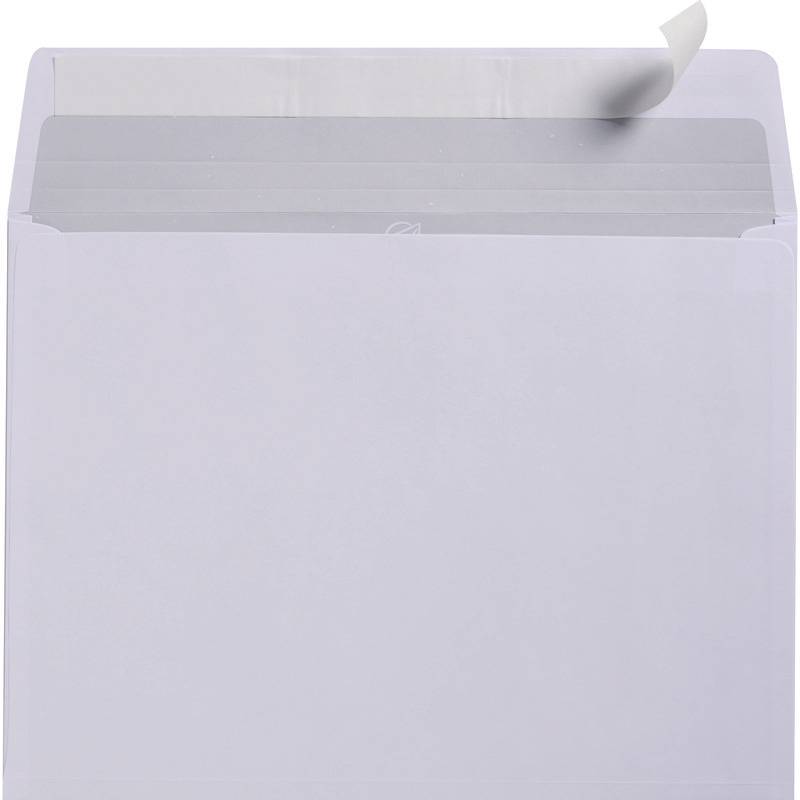 Faltentasche DIN C4, 20 mm Falte, haftklebend, weiß, mit Fenster, Pack: 250 Stüc-2