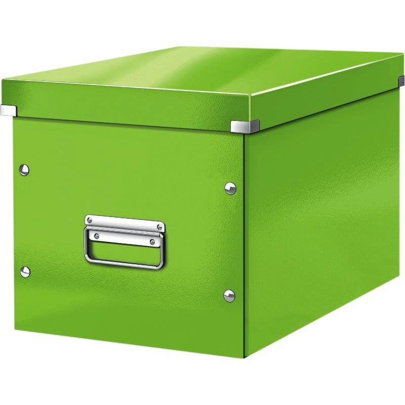 Archivbox Click & Store Wow Cube L Hartpappe grün-0
