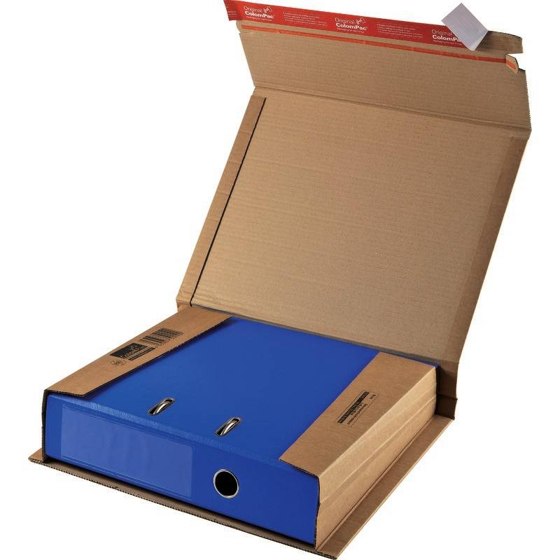 ColomPac Universelle Ordner-Versandbox 35 - 80 mm, braun-1