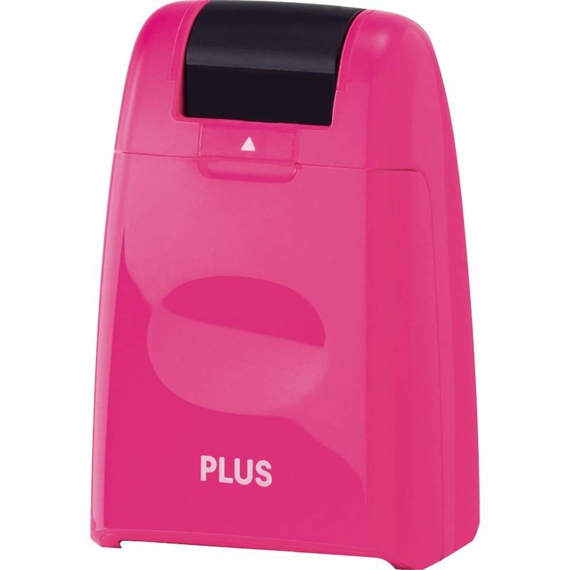 PLUS JAPAN Datenschutz-Rollstempel Standard, pink