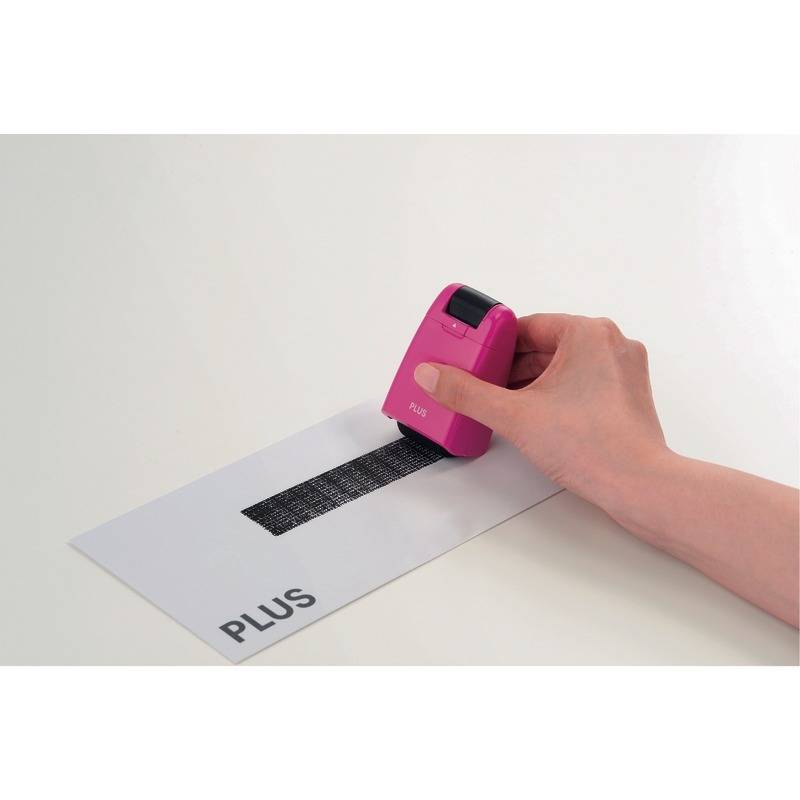 PLUS JAPAN Datenschutz-Rollstempel Standard, pink-2