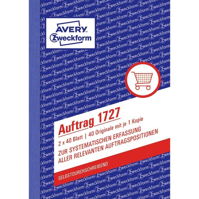 AVERY® Zweckform Auftrag 1727, A6, selbstdurchschreibend, 2x40 Blatt-0