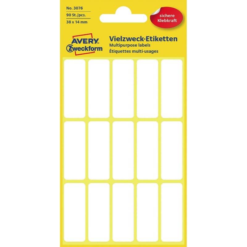 ETIKETT WEISS 38X14MM 90ST