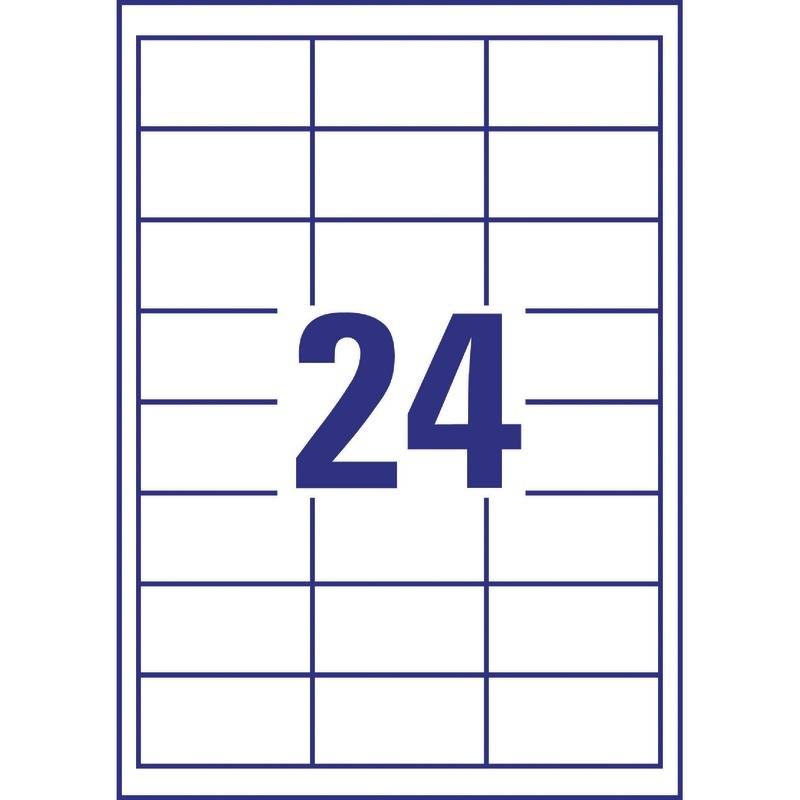 AVERY® Zweckform Universal-Etiketten 6172, 64,6 x 33,8 mm, 30 Bogen/720 Etikette-1