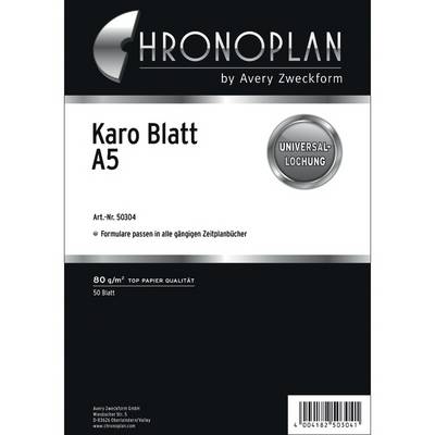 AVERY ZWECKFORM - Chronoplan - Blatt - A5 - 50 Blatt - Kariert-0