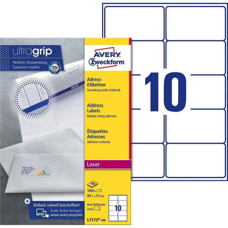 AVERY Zweckform QuickPEEL Adress-Etiketten, 99,1 x 57,0 mm (72071731)-0