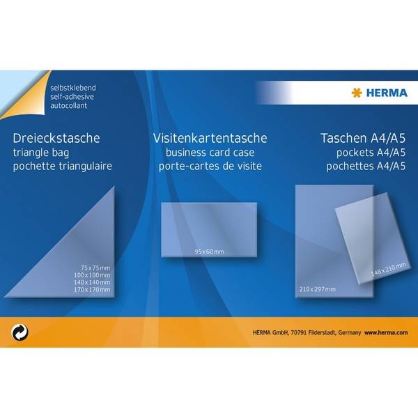 HERMA Dreieckstaschen 1413, 170 x 170 mm, 100 Stück