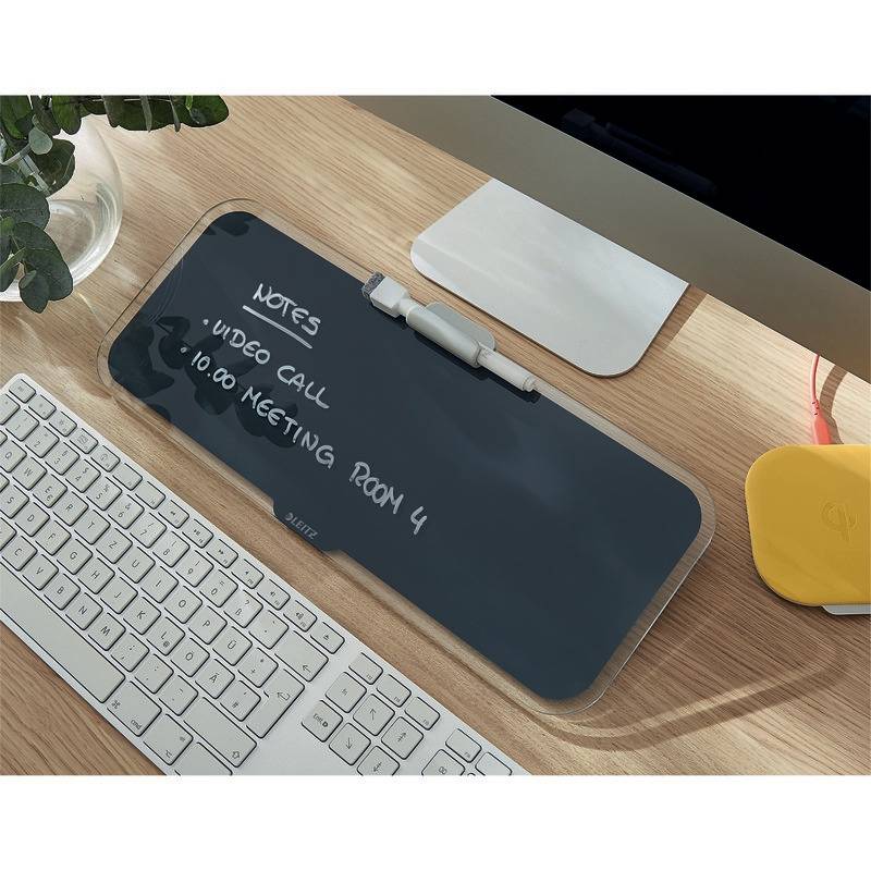 Desktop-Memoboard Cosy 380x150x60mm Glas grau-2