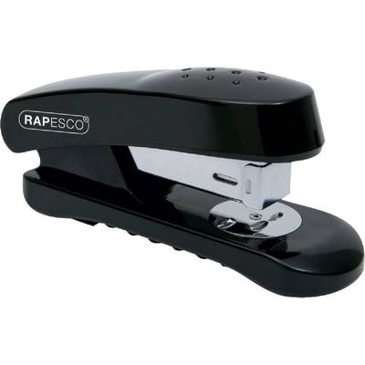 Rapesco Halbstreifen-Heftgerät Snapper, 20 Blatt, schwarz, schwarz
