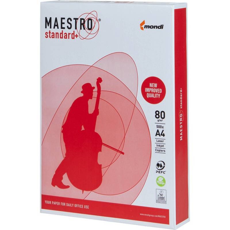 MAESTRO Kopierpapier Standard Plus 94928A80S A4 80g ws 500 Bl./Pack-1