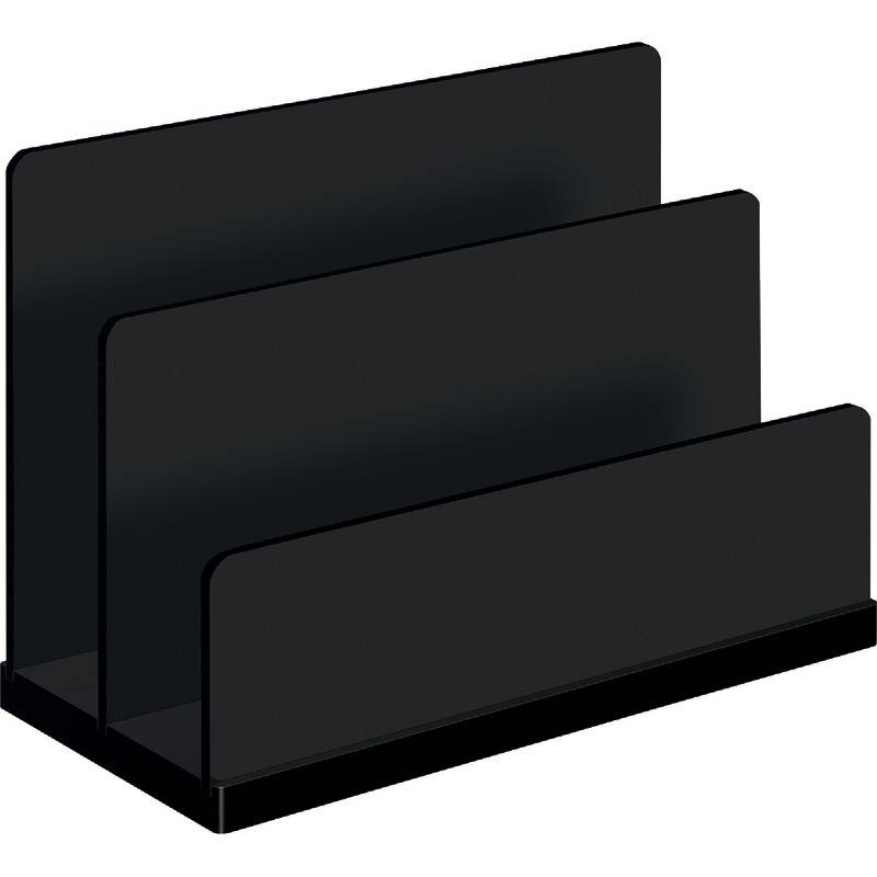 WEDO Acryl Briefständer 2 Fächer sw, Black Office-0
