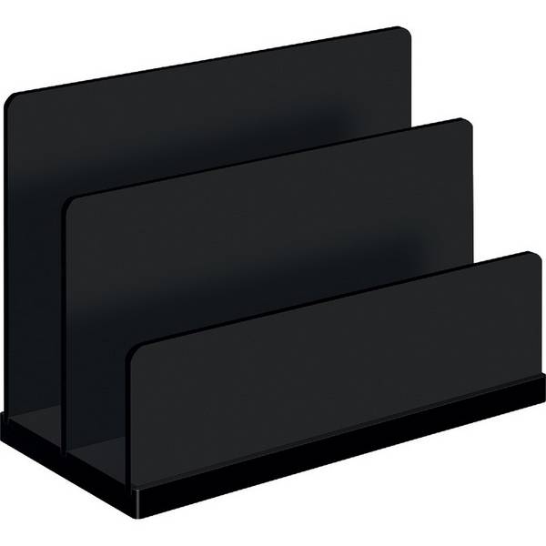 WEDO Acryl Briefständer 2 Fächer sw, Black Office
