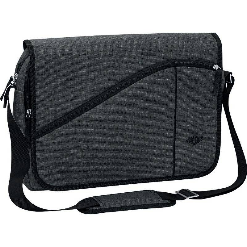 WEDO College - Junge/Mädchen - Messenger Bag - Schwarz - Reißverschluss - Grau --0