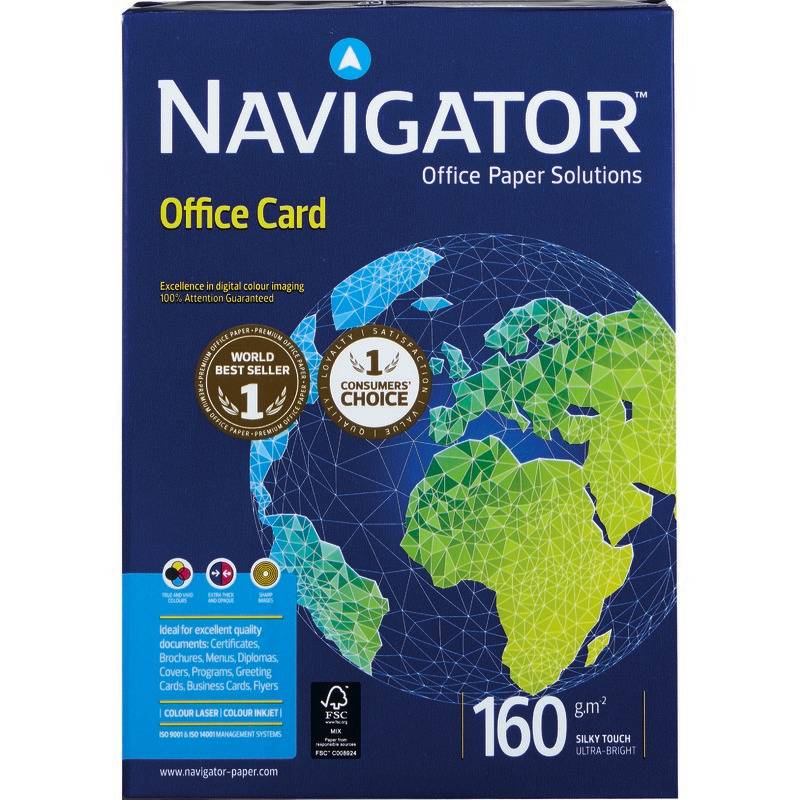 NAVIGATOR Kopierpapier Office Card, DIN A4, 160 g/m², 250 Blatt