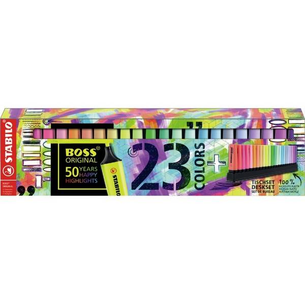 Textmarker Boss Original Tischset VE=23 Stifte