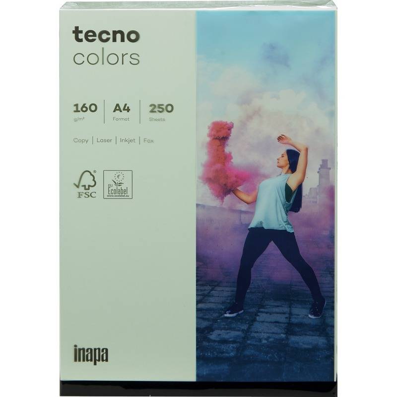 Kopierpapier tecno® colors, DIN A4, 160 g/m², Pack: 250 Blatt, hellgrün