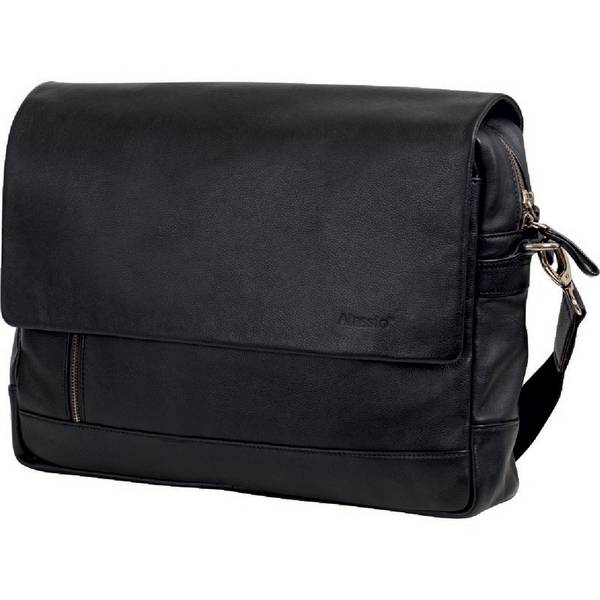 ALASSIO Schultertasche ORO, Leder, schwarz
