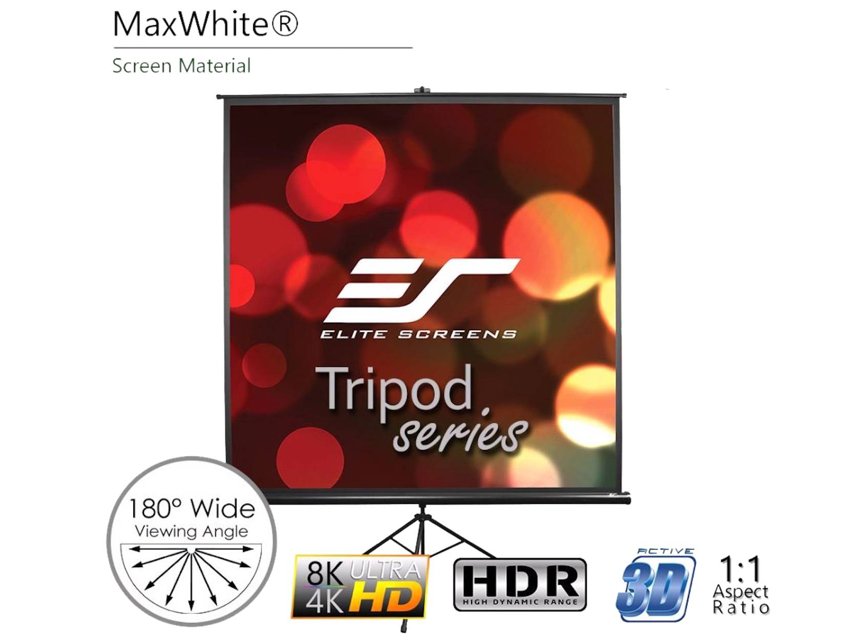 Elite Screens Elite Tripod Series T92UWH - Projektionsbildschirm mit Stativ - 23-1