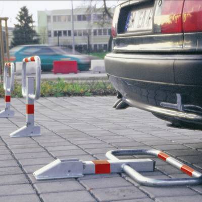 MOR112.19.889: SESAM-privat Kipp-Pfosten, Stahl, umlegbar, feuerverzinkt mit 3 reflektierenden-0