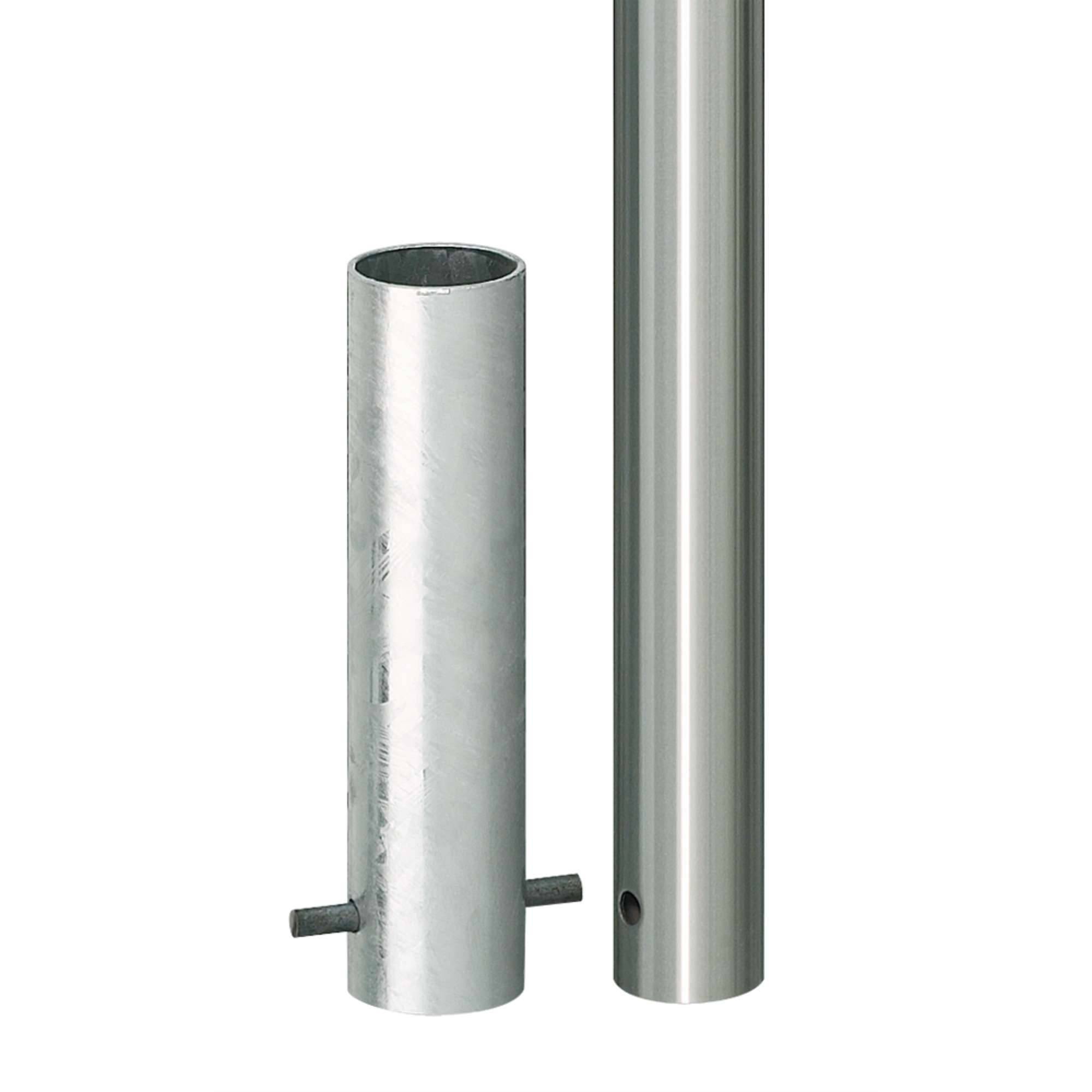Edelstahlpoller MILANO, feststehend, Durchmesser: 60 mm, Gesamtlänge: 1185 mm-1