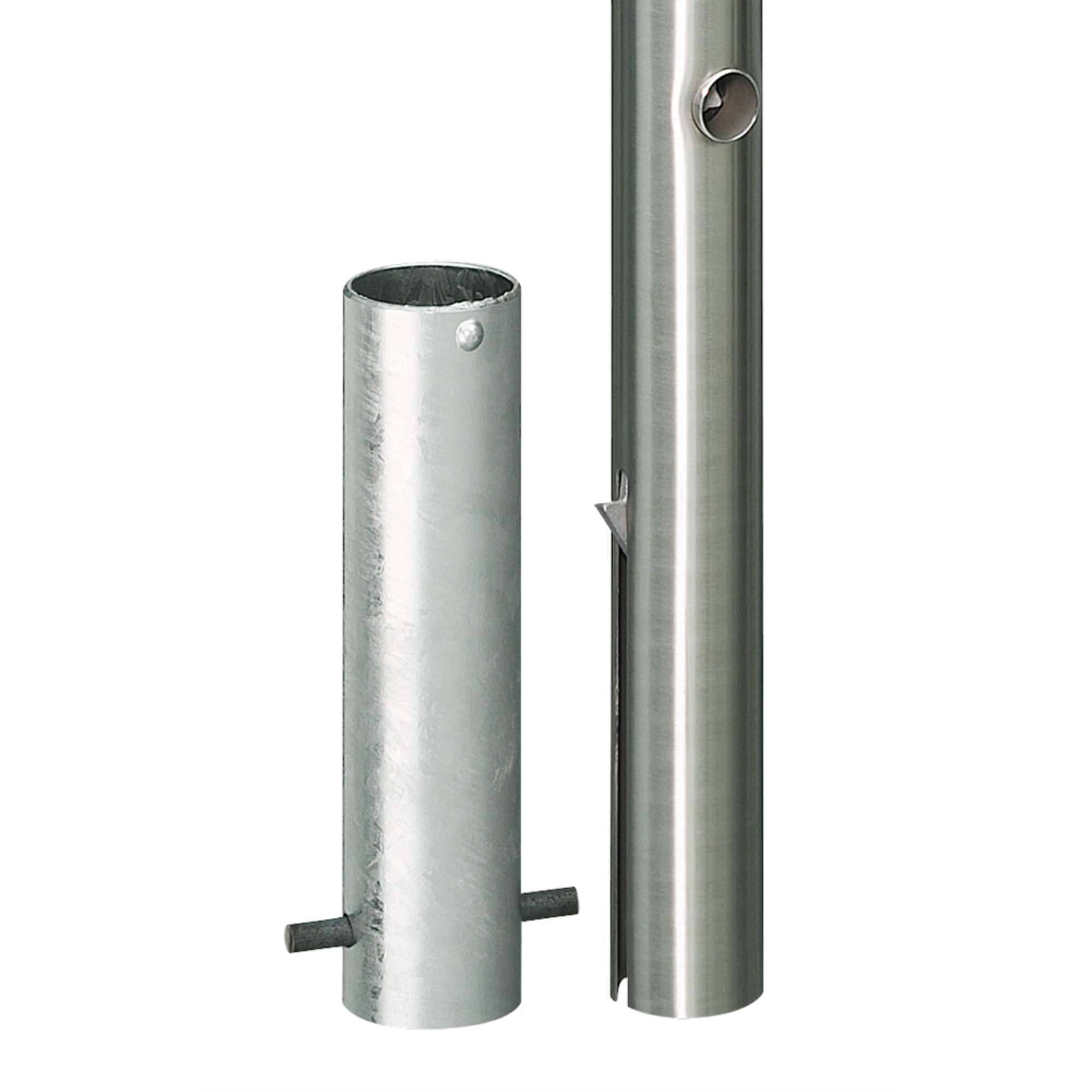 Edelstahlpoller MILANO, herausnehmbar mit Dreikant, Durchmesser: 76 mm, Gesamt-3