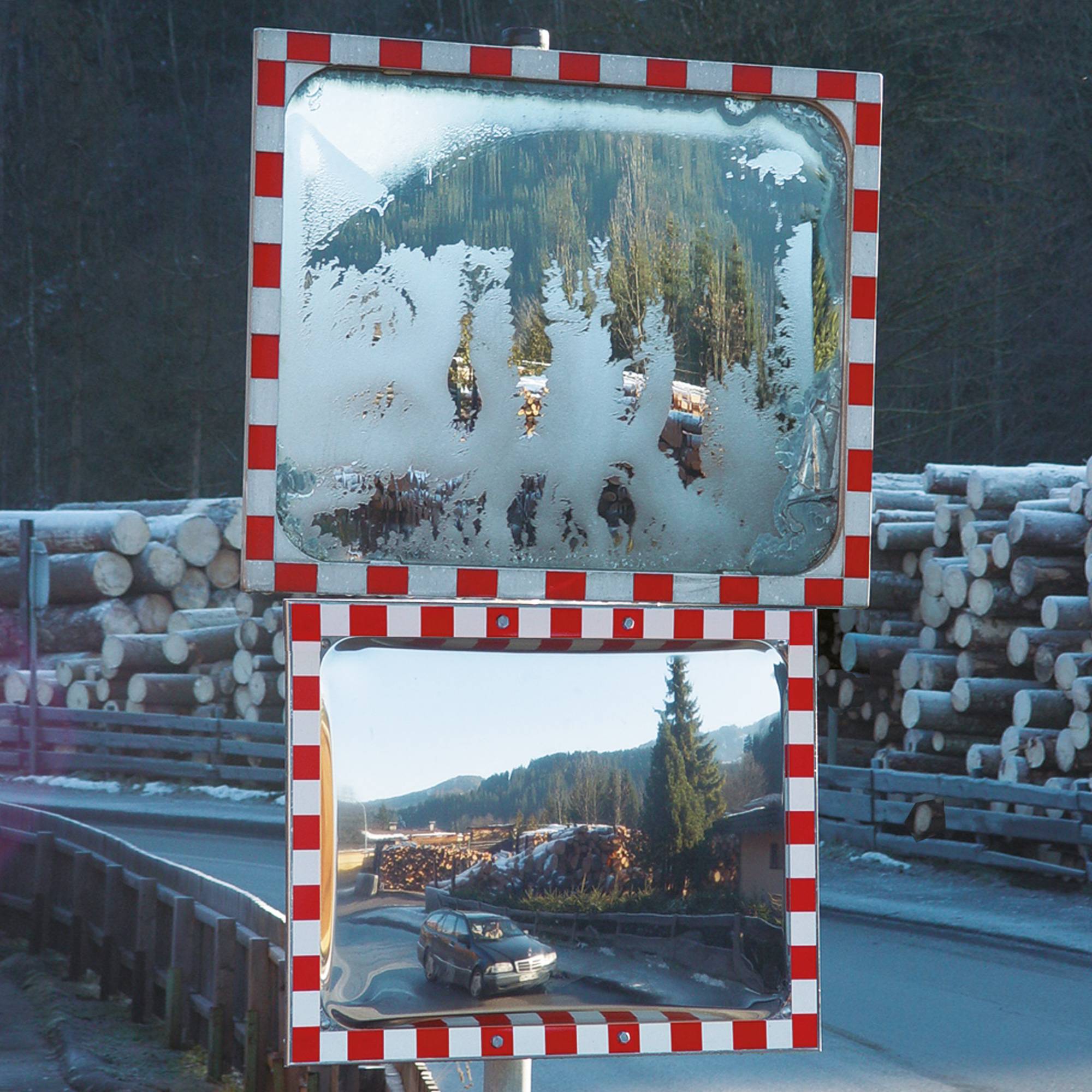 DURABEL 2 - ICE FREE, Verkehrsspiegel aus Edelstahl, beschlags- und vereisungsfr-0