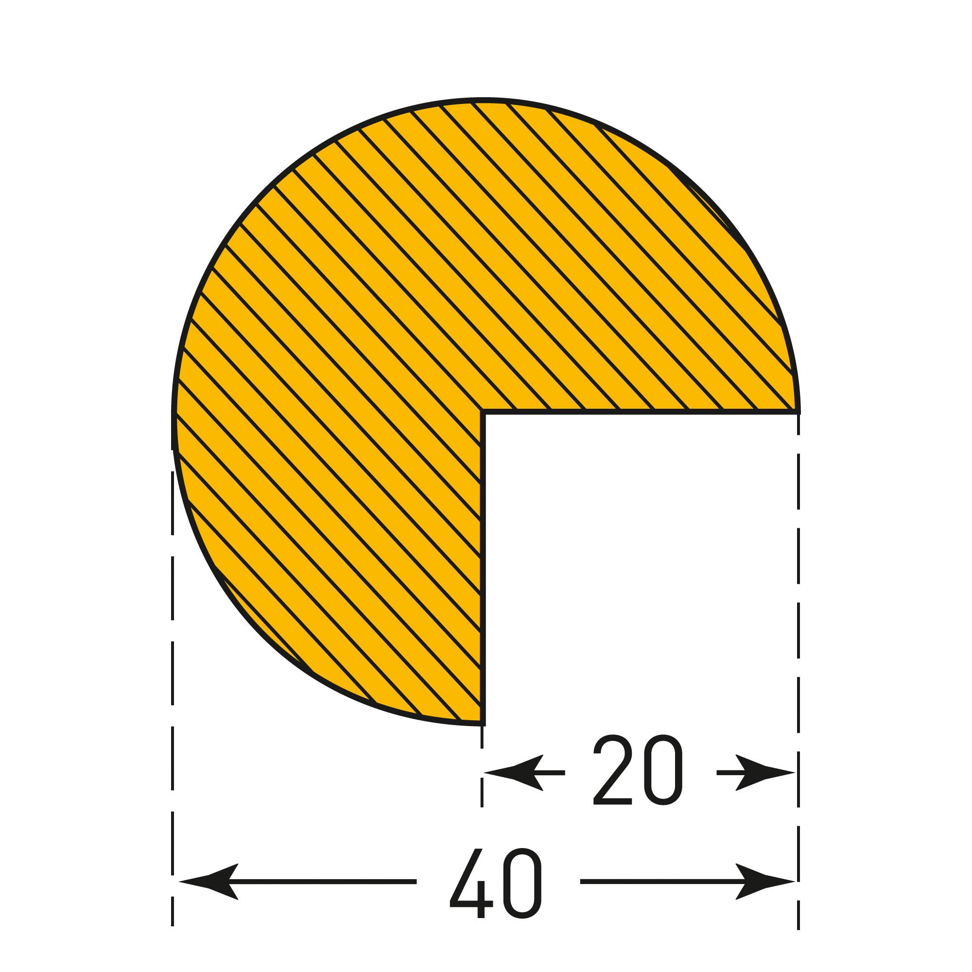 MORION-Prallschutz, Winkelform, Kantenschutz 60/60, 1000 mm schwarz/gelb, magnet-1
