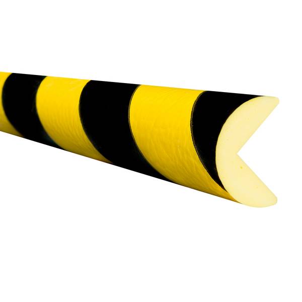 MORION-Prallschutz, Kreis, Kantenschutz 40/40, gelb / schwarz, selbstklebend, PU