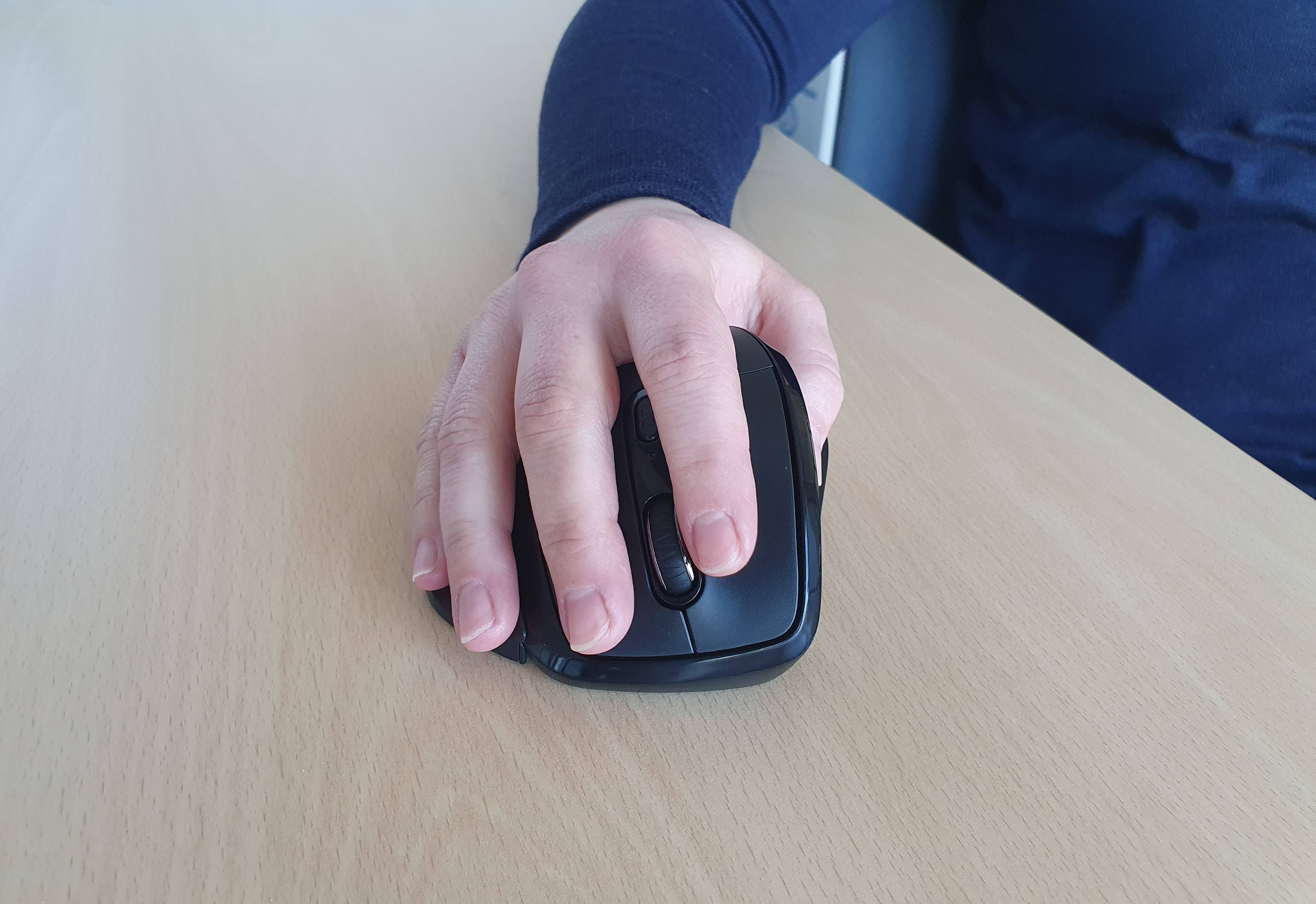 ERGOLEBEN Kabellose Vertikale Maus Ergonomische Maus 2.4Ghz | 5 Tasten |1000/1600/2000 DPI Funk Maus | Vorbeugung gegen -2