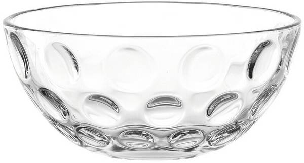 Leonardo Schale 14 Cucina Optic Klarglas - optische Vertiefungen im Glas -