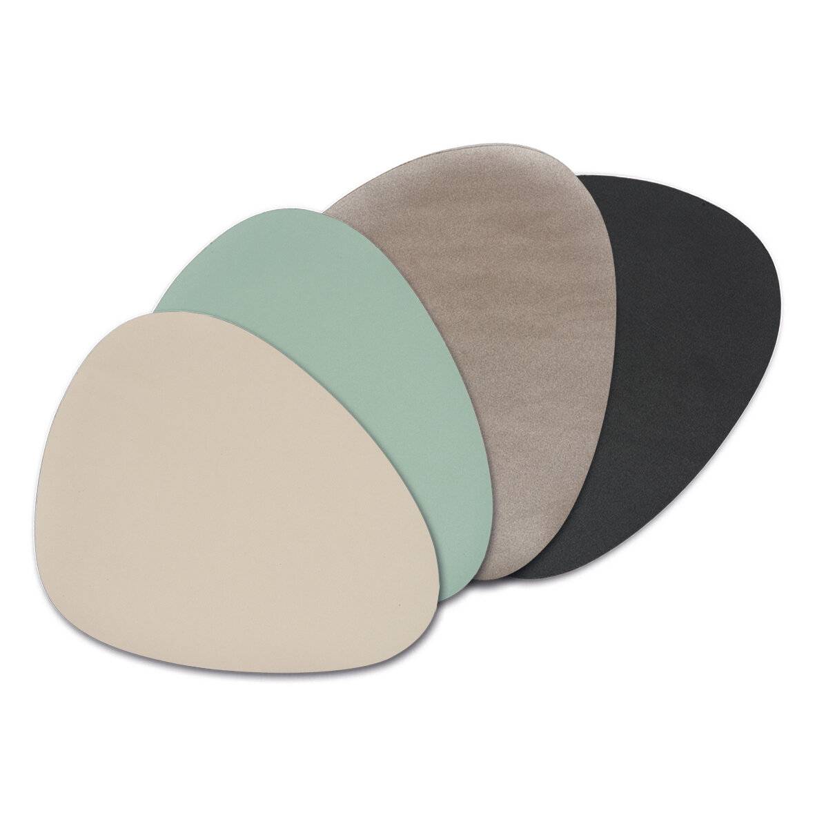 Zeller 27051 Platzset, Kunstleder, metallic taupe, ca. 42 x 34-2