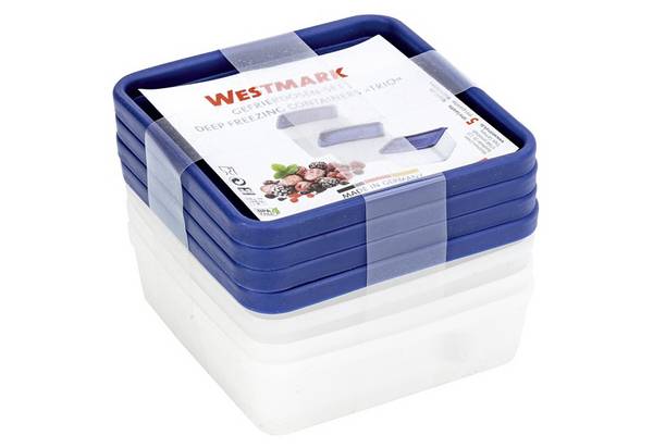 Westmark 4 Frischhalte-/Gefrierdosen, inkl. Deckel, Füllvolumen: je 0,25 l,