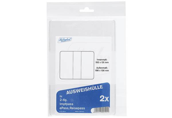 MÜBOPLAST Ausweishülle 198x136mm 2er Pack