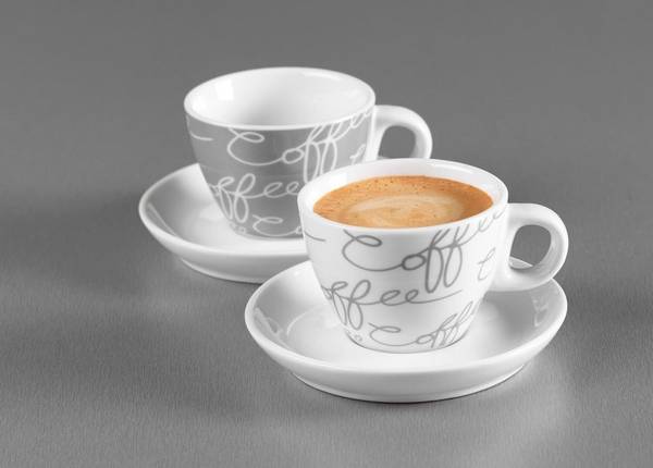 FLIRT by R&B Espressotasse Cornello mit Untertasse 80 ml grey 2er Set