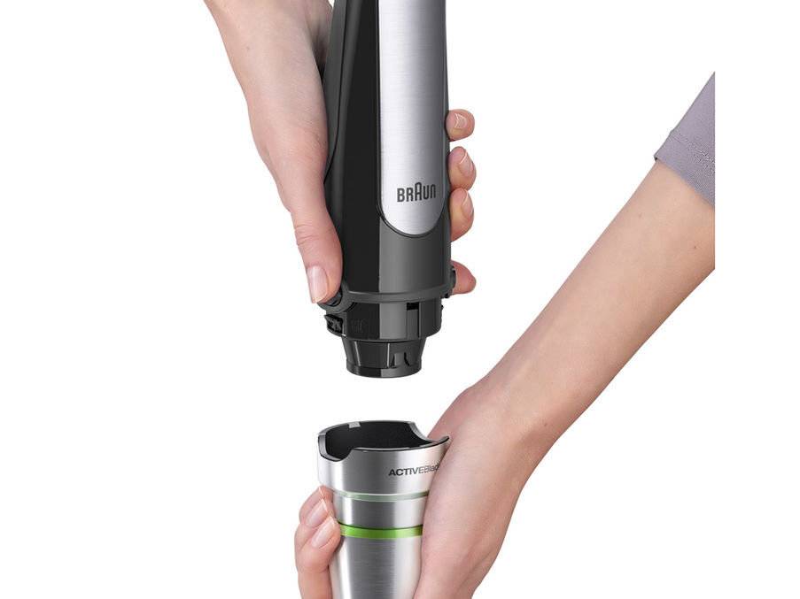 Braun MQ 7025X, Pürierstab, 0,6 l, 1,2 m, 1000 W, Schwarz, Edelstahl-0
