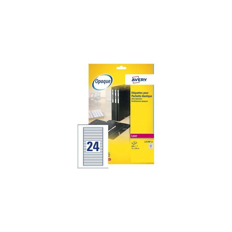 AVERY Etiquette de classement adhésive, 134 x 11 mm, blanc-0
