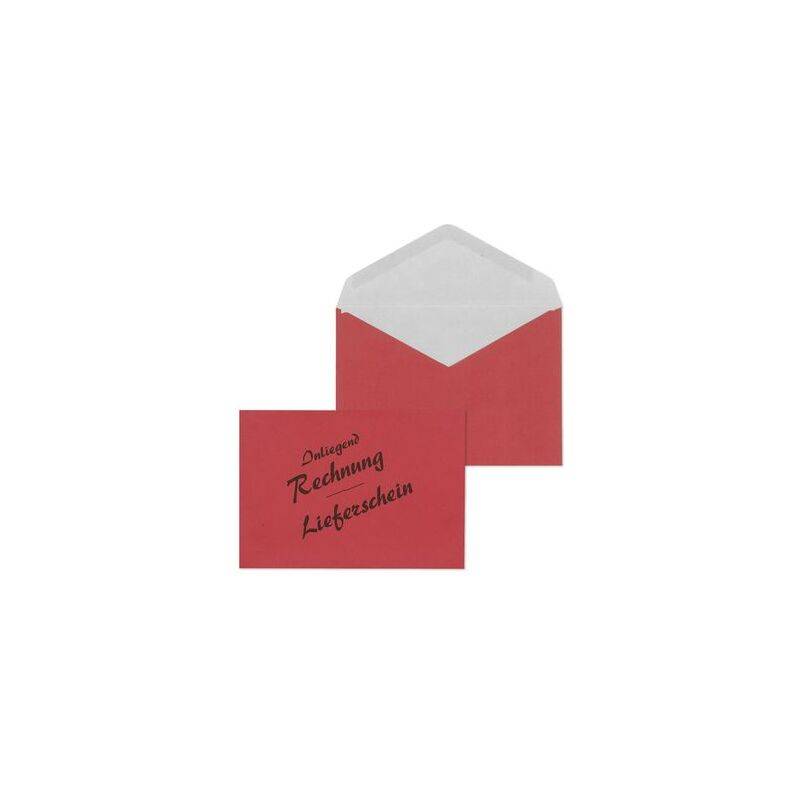 MAILmedia Briefumschlag C6 "Lieferschein/Rechnung", rot-0
