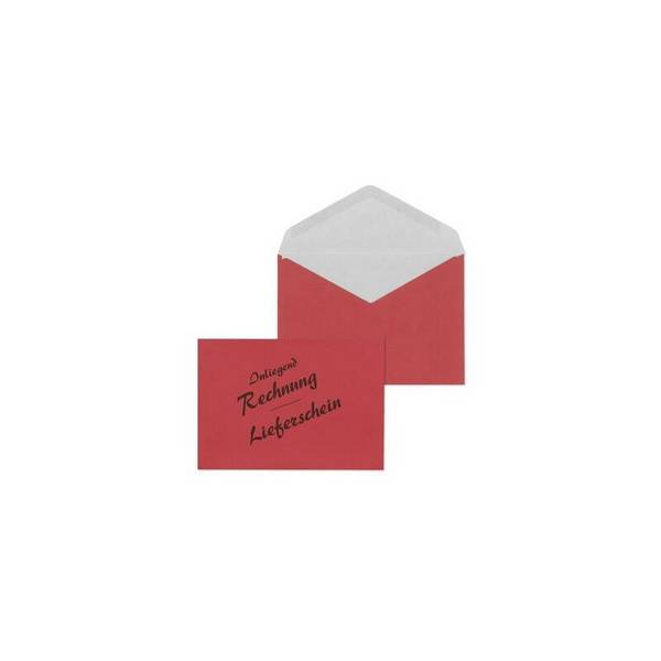 MAILmedia Briefumschlag C6 "Lieferschein/Rechnung", rot