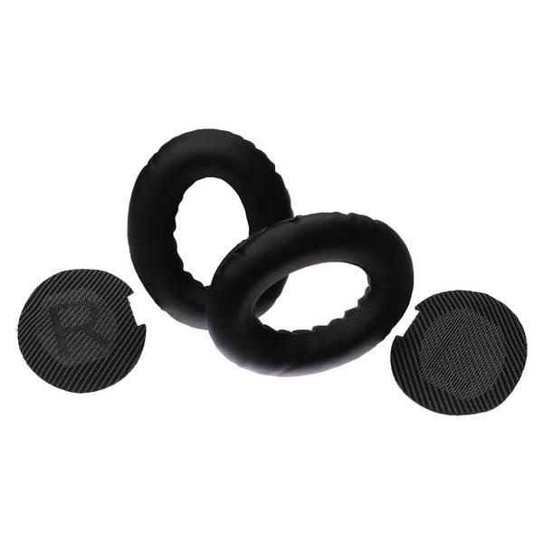 vhbw Ohrpolster kompatibel mit Bose QuietComfort 35 | 25, 2, 15 Kopfhörer Headset, Kunststoff Schwarz