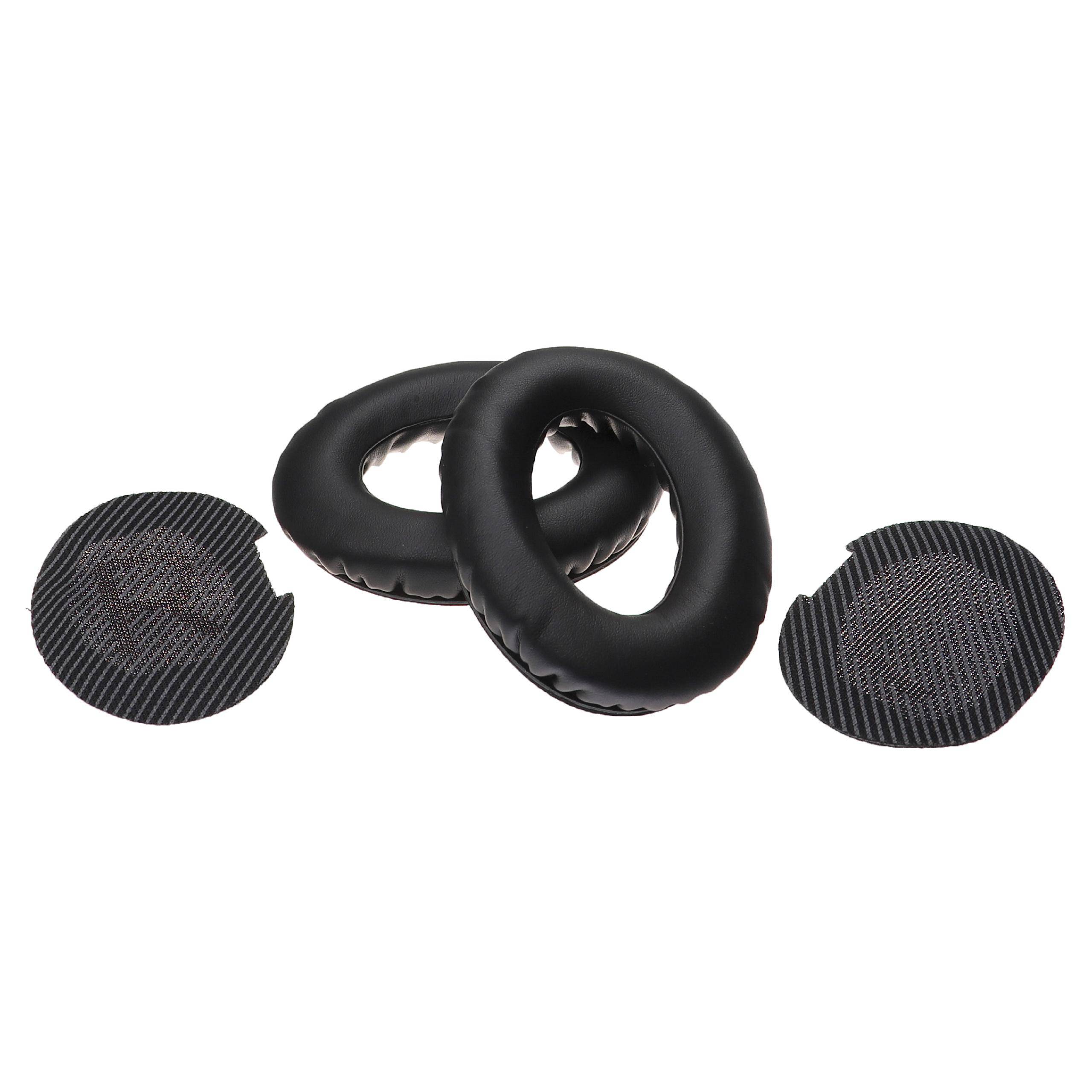 vhbw Ohrpolster kompatibel mit Bose QuietComfort 35 | 25, 2, 15 Kopfhörer Headset, Kunststoff Schwarz-3