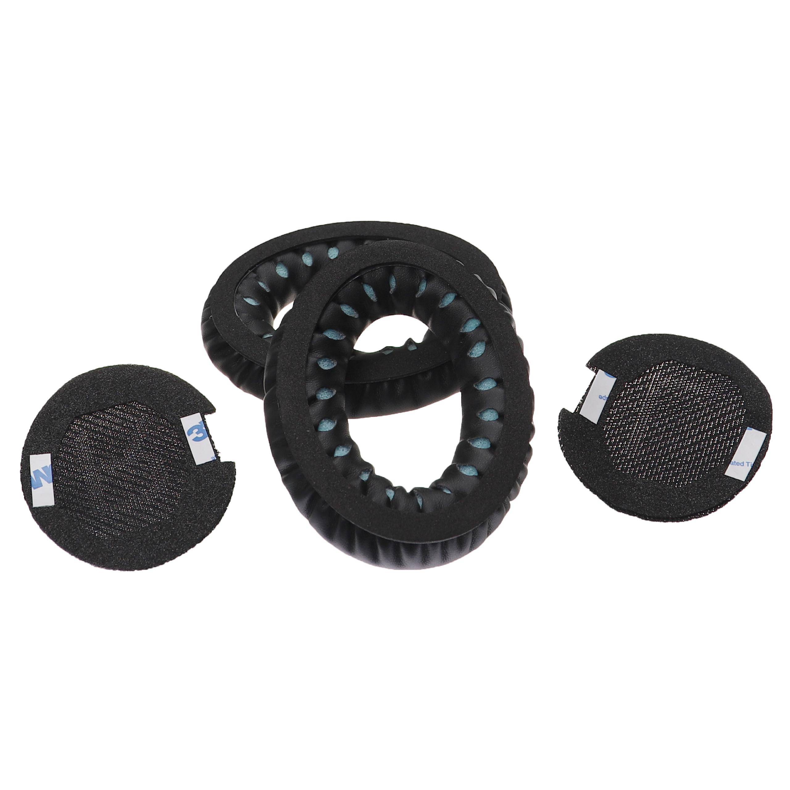 vhbw Ohrpolster kompatibel mit Bose QuietComfort 35 | 25, 2, 15 Kopfhörer Headset, Kunststoff Schwarz-4